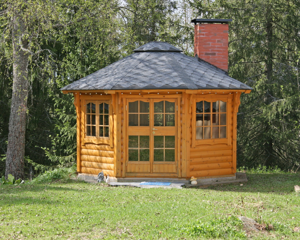 Grillpavillon 9,2 m² sechseckig
